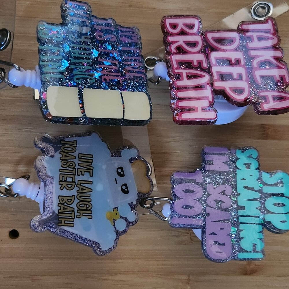 Funny saying badge reel